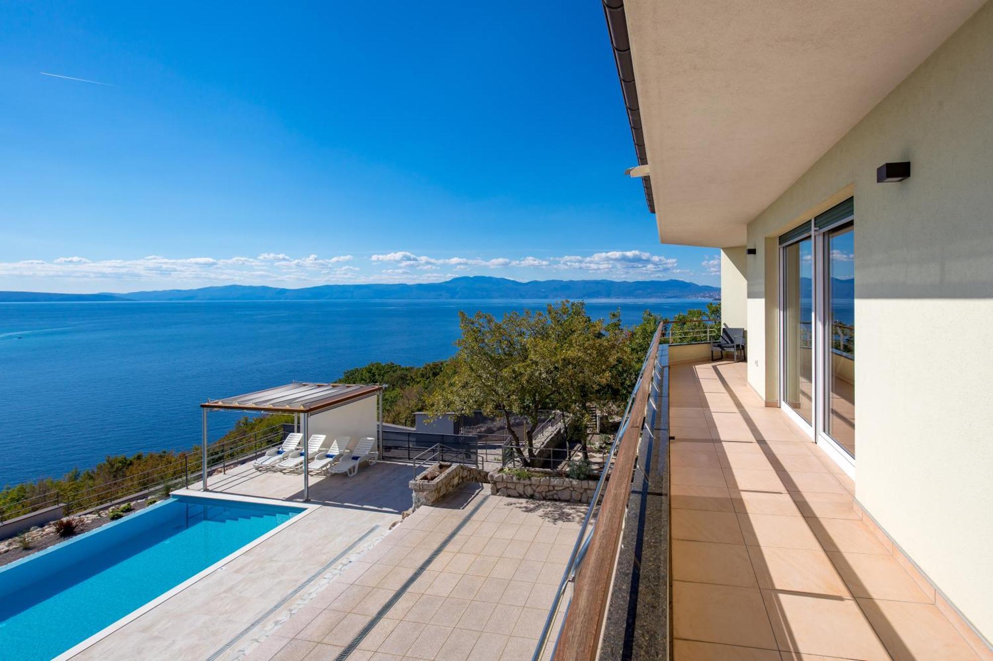 Luxury Villa Ostro With Pool & Krk Bridge View Kraljevica Exterior foto